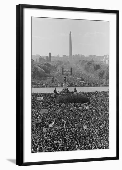 Marchers on the National Mall During the Million Man March, in View Towards the Washington Monument-null-Framed Photo