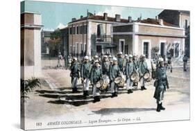 Marching Band, French Foreign Legion, C1910-null-Stretched Canvas