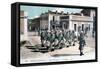 Marching Band, French Foreign Legion, C1910-null-Framed Stretched Canvas