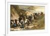 Marching Crowd-Honore Daumier-Framed Giclee Print