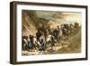 Marching Crowd-Honore Daumier-Framed Giclee Print
