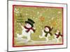 Marching Snowmen-Beverly Johnston-Mounted Giclee Print