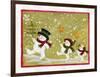 Marching Snowmen-Beverly Johnston-Framed Giclee Print