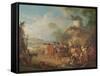 Marching Troops-Jean-Baptiste Joseph Pater-Framed Stretched Canvas