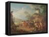 Marching Troops-Jean-Baptiste Joseph Pater-Framed Stretched Canvas