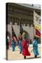 Marching with Flags at Gwanghwamun Gate, South Korea-Eleanor Scriven-Stretched Canvas