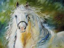 White Cloud the Andlusian Stallion-Marcia Baldwin-Art Print