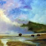 Yellowstone Buffalo Landscape-Marcia Baldwin-Giclee Print