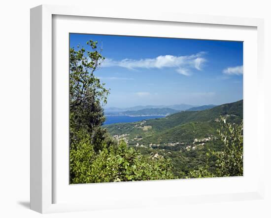 Marciana Marina and Procchio, Isola D'Elba, Elba, Tuscany, Italy-Nico Tondini-Framed Premium Photographic Print