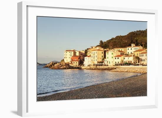 Marciana Marina at Sunset, Island of Elba, Livorno Province, Tuscany, Italy-Markus Lange-Framed Photographic Print