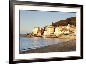 Marciana Marina at Sunset, Island of Elba, Livorno Province, Tuscany, Italy-Markus Lange-Framed Photographic Print