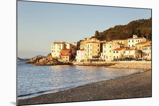 Marciana Marina at Sunset, Island of Elba, Livorno Province, Tuscany, Italy-Markus Lange-Mounted Photographic Print