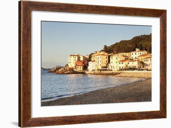 Marciana Marina at Sunset, Island of Elba, Livorno Province, Tuscany, Italy-Markus Lange-Framed Photographic Print