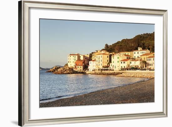 Marciana Marina at Sunset, Island of Elba, Livorno Province, Tuscany, Italy-Markus Lange-Framed Photographic Print