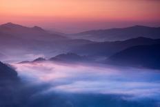 Sunrise in Val d'Orcia-Marcin Sobas-Photographic Print