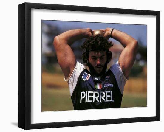 Marco Bucci Is Training Prior To the Los Angeles Olympic Games-null-Framed Photographic Print