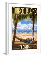 Marco Island, Florida - Hammock Scene-Lantern Press-Framed Art Print