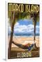 Marco Island, Florida - Hammock Scene-Lantern Press-Framed Art Print