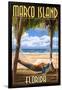 Marco Island, Florida - Hammock Scene-Lantern Press-Framed Art Print