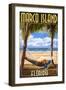 Marco Island, Florida - Hammock Scene-Lantern Press-Framed Art Print