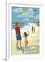 Marco Island, Florida - Kites on Beach-Lantern Press-Framed Art Print