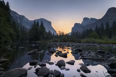 Sunrise in the Merced River, California, Yosemite Valley-Marco Isler-Photographic Print