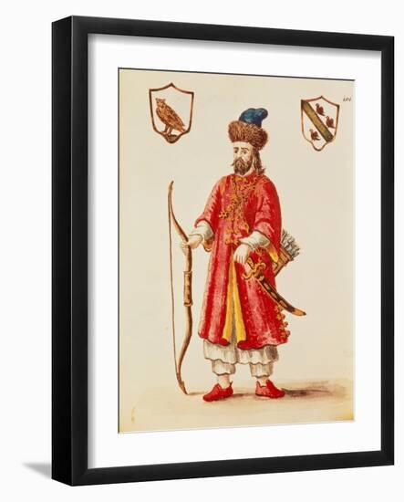 Marco Polo (1254-1324) Dressed in Tartar Costume-Jan van Grevenbroeck-Framed Giclee Print