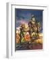 Marco Polo Crosses the Persian Deserts, from 'The Travels of Marco Polo', 1964-Ron Embleton-Framed Giclee Print