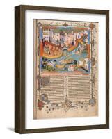 Marco Polo departs from Venice for China, from Travels of Marco Polo. Ca. 1333-40-null-Framed Giclee Print