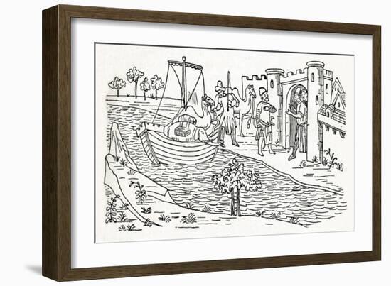 Marco Polo Lands at Ormuz, (C1300), 1912-null-Framed Giclee Print