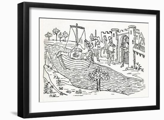 Marco Polo Lands at Ormuz, (C1300), 1912-null-Framed Giclee Print