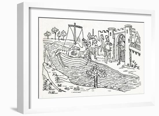 Marco Polo Lands at Ormuz, (C1300), 1912-null-Framed Giclee Print