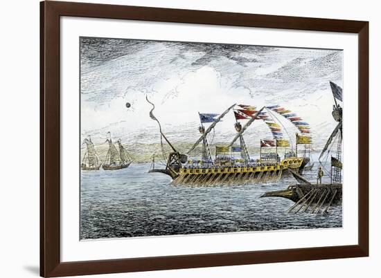 Marco Polo Leading the Venetian Ships at Korcula in the Adriatic Sea-null-Framed Giclee Print