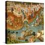 Marco Polo Leaving Venice on His Journey to China, 1338-null-Stretched Canvas