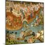 Marco Polo Leaving Venice on His Journey to China, 1338-null-Mounted Giclee Print