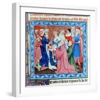 Marco Polo, Venetian Traveller and Merchant Meeting Kublai Khan, 13th Century-null-Framed Giclee Print