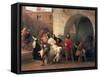 Marco Visconti Found Bice's Leap in Basement of Castle of Rosate-Francesco Hayez-Framed Stretched Canvas