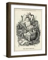 Marconi Strangles Ocean Cable and Land Telegraph Snakes-Linley Sambourne-Framed Art Print