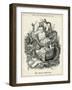 Marconi Strangles Ocean Cable and Land Telegraph Snakes-Linley Sambourne-Framed Art Print