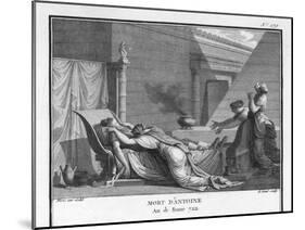 Marcus Antonius Believing Cleopatra Dead Kills Himself to Cleopatra's Distress-Augustyn Mirys-Mounted Art Print