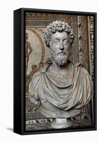 Marcus Aurelius (121-180). Roman Emperor. Bust-null-Framed Stretched Canvas