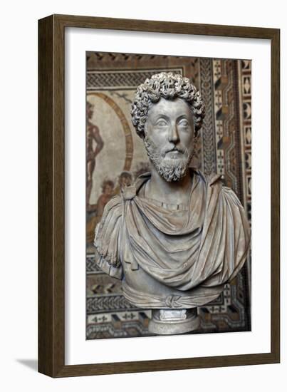 Marcus Aurelius (121-180). Roman Emperor. Bust-null-Framed Giclee Print