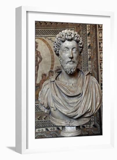 Marcus Aurelius (121-180). Roman Emperor. Bust-null-Framed Giclee Print