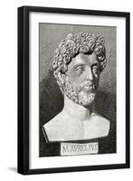 Marcus Aurelius (121 Ad 180 Ad). Roman Emperor from 161 to 180. by J. Serra Pausas. Historia De Esp-Juan Serra y Pausas-Framed Giclee Print