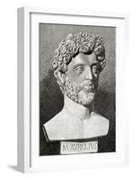 Marcus Aurelius (121 Ad 180 Ad). Roman Emperor from 161 to 180. by J. Serra Pausas. Historia De Esp-Juan Serra y Pausas-Framed Giclee Print