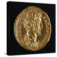 Marcus Aurelius Aureus Bearing Image of Emperor, Recto, Roman Coins Ad-null-Stretched Canvas