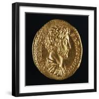 Marcus Aurelius Aureus Bearing Image of Emperor, Recto, Roman Coins Ad-null-Framed Giclee Print