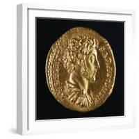 Marcus Aurelius Aureus Bearing Image of Emperor, Recto, Roman Coins Ad-null-Framed Giclee Print