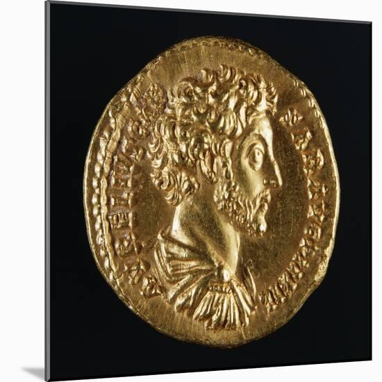 Marcus Aurelius Aureus Bearing Image of Emperor, Recto, Roman Coins Ad-null-Mounted Giclee Print