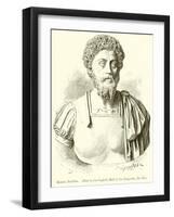Marcus Aurelius. (Bust in the Capital, Hall of the Emperors, No. 38)-null-Framed Giclee Print